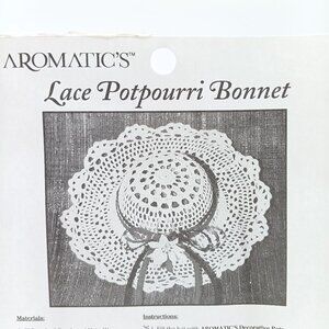 Vintage Craft Patterns, Lace Potpourri Bonnet, Aromatic Publication 1980s